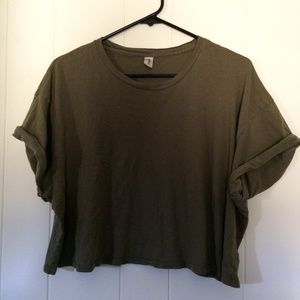 Boxy crewneck crop top